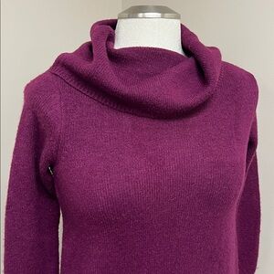 DKNY Jeans burgundy cowl neck cozy sweater XS